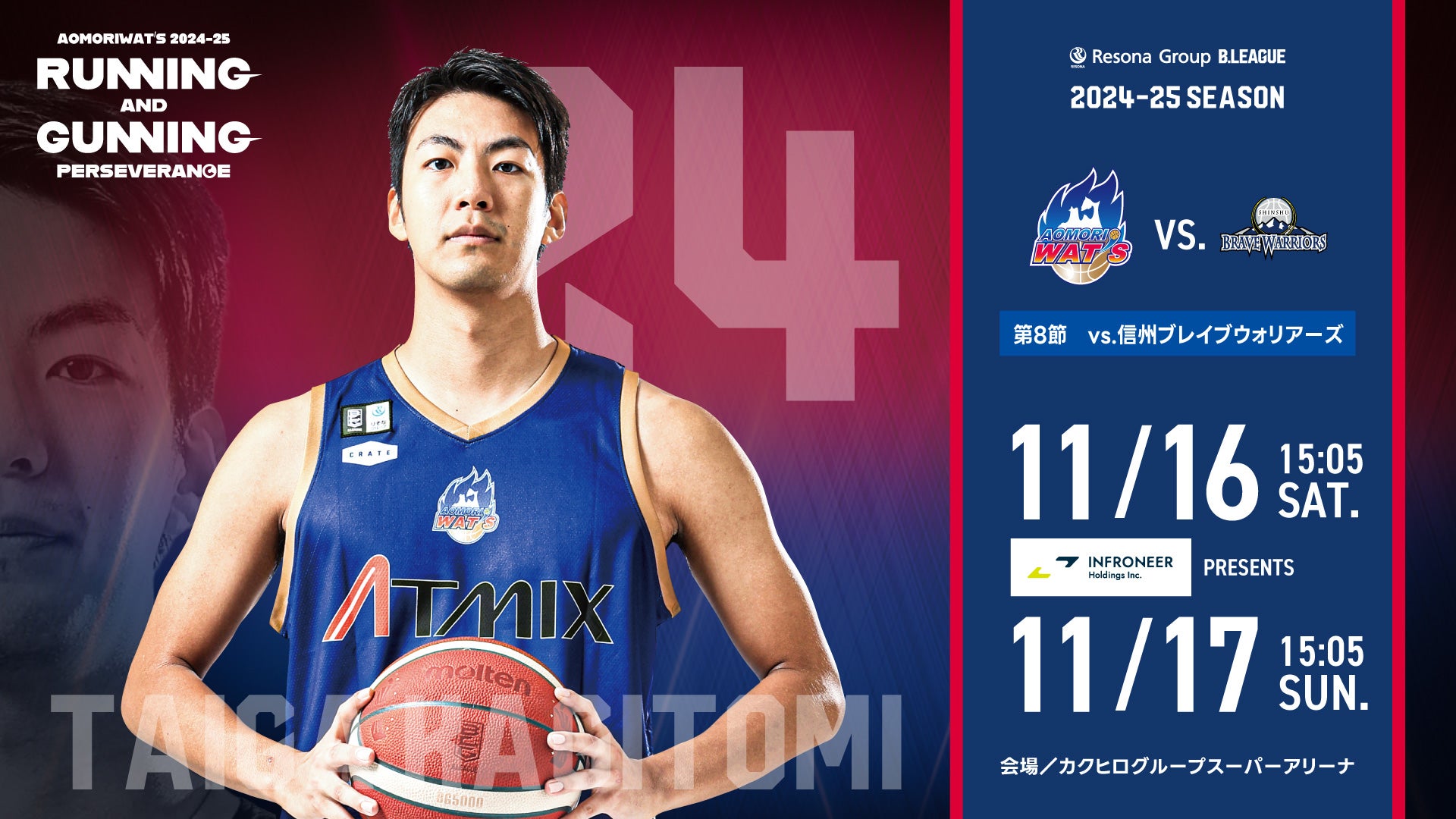 お知らせ】りそなグループ Bリーグ 2024-25シーズン 第8節